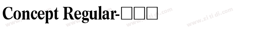 Concept Regular字体转换